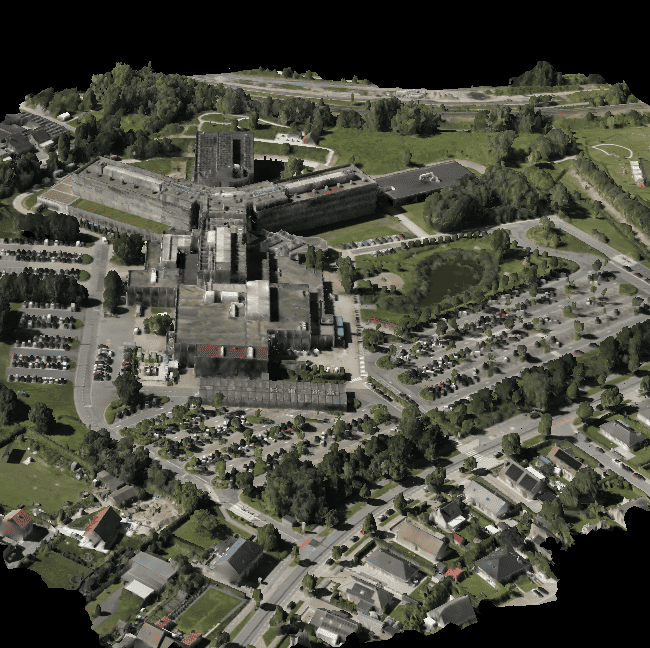 Mesh Van het ziekenhuis van Dendermonde op basis van Drone data