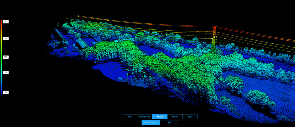 Aerial drone Lidar scan laserscanning