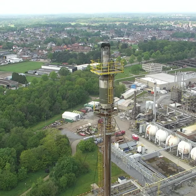 flare inspectie mast met drone